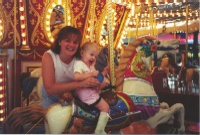 Cora and Mommy on the Carousel